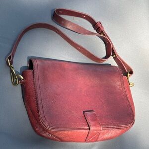 Burgundy Leather crossbody 
Bag